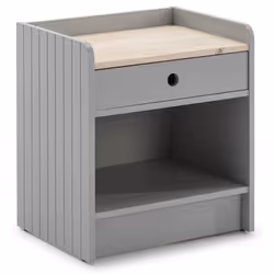 Altobuy 3663738304559, Table de chevet, Gris, 1 tiroir(s), Panneaux MDF, 460 mm, 350 mm