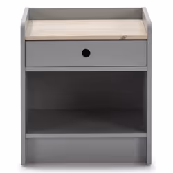 Altobuy 3663738304559 Table de nuit et table de chevet 1 tiroir(s) Gris