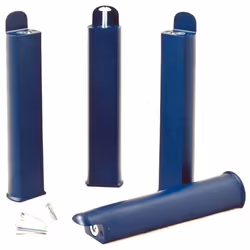 Jeu de 4 pieds en polypropylène bleu nuit pour sommier à lattes. Coloris : bleu nuit Vis et notice fournies. Diamètre de la v ...