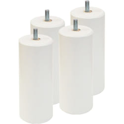 Elea - Jeu de 4 pieds 15 cm blanc pour sommier tapissier