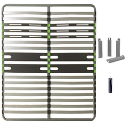 Altozone - Pack Sommier 2x16 Lattes 120x190cm + Pieds Gris + Pied Central