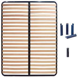 Altobuy - altolattes - Pack Sommier 2x20 Lattes 160x200cm + Pieds bleus + Pied central - Bleu
