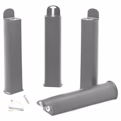 Altobuy - altosenso - Pack Sommier 9 Lattes 90x190cm + Pieds Gris - Gris