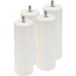 Elea - Jeu de 4 pieds 20 cm blanc pour sommier tapissier