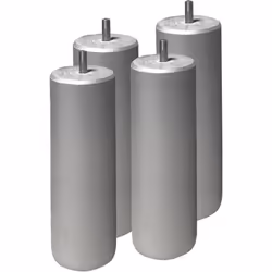 Jeu de 4 pieds H20cm Gris Argent pour sommier tapissier. Structure en hêtre massif, finition laquée coloris gris argent. 100% ...