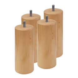 Altobuy - tapikit - Sommier Tapissier Démontable 2x20 Lattes 140x190cm Lin + Pieds Bois 15cm - Blanc