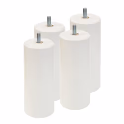 TAPIKIT - Sommier Tapissier Démontable 2x20 Lattes 140x190cm Anthracite + Pieds Blancs 15cm