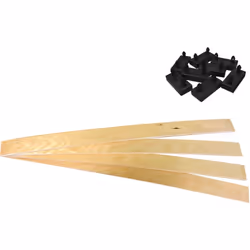 ALTOLATTES - Lot de 4 Lattes 78cm + 8 Embouts Noirs