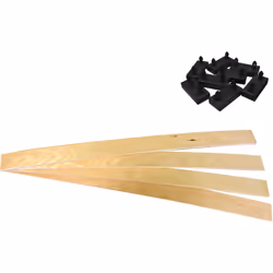 ALTOLATTES - Lot de 4 Lattes 88cm + 8 Embouts Noirs