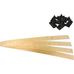 ALTOLATTES - Lot de 4 Lattes 88cm + 8 Embouts Noirs