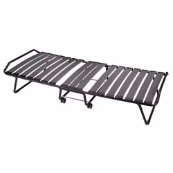 GRAND CONFORT - Lit Pliant à Roulettes 90x190cm avec Matelas