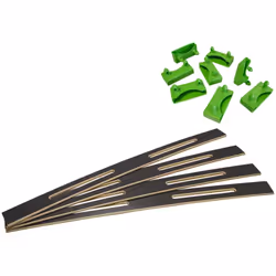 ALTOZONE - Lot de 4 Lattes Epaule 88cm + 8 Embouts Verts