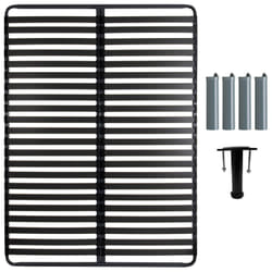 Altobuy - titanium 22 - Pack Sommier 2x22 Lattes 160x200cm + 5 Pieds - Gris anthracite
