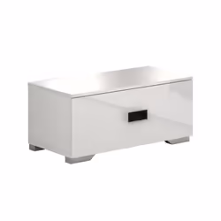 Altobuy 3663738509879, Table de chevet, Blanc, 1 tiroir(s), Tableau à particules, 550 mm, 420 mm