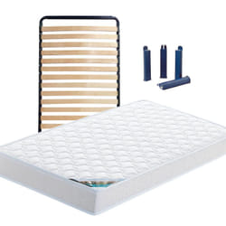 Altobuy - chypre - Pack Matelas + Lattes 80x200 + Pieds - Blanc
