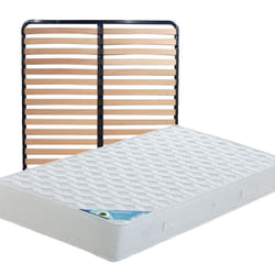 Altobuy - maldives - Pack Matelas + Lattes 130x190 - Blanc