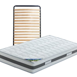 Altobuy - seychelles - Pack Matelas + Lattes 80x190 - Blanc