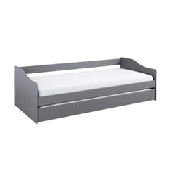 Cantari - Lit Gigogne 90x200cm en Pin Massif Coloris Gris