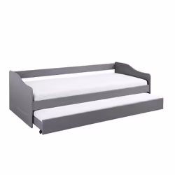 Cantari - Lit Gigogne 90x200cm en Pin Massif Coloris Gris