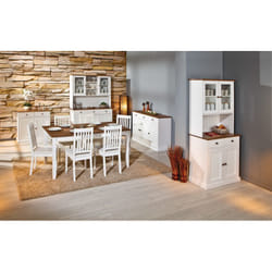 Socoa - Ensemble Séjour Complet avec Table 160cm - Blanc