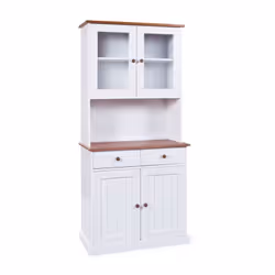 Socoa - Ensemble Séjour Complet avec Table 160cm - Blanc