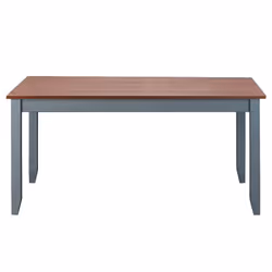 Altobuy - melina - Ensemble Table 160cm + Vaisselier 5 Portes - Gris