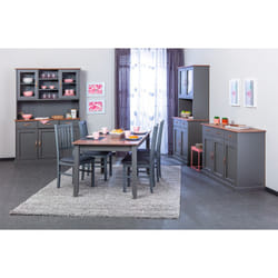 Altobuy - melina - Ensemble Séjour Complet avec Table 160cm - Gris