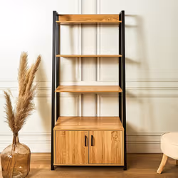 Altobuy - rajio - Meuble Etagère Industriel Effet Bois et Métal - Marron clair