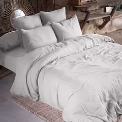 Altobuy 3663738593755 Taie d'oreiller Gris 50 x 70 cm Coton