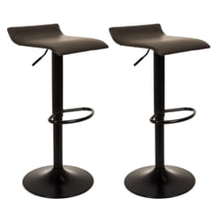 Boly - Lot de 2 Tabourets Tissu Marron Foncé - Marron foncé