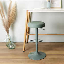Smido - Lot de 2 Tabourets Réglables Simili Vert - Vert