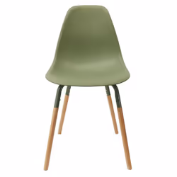 Fluk - Lot de 2 Chaises Polypropylène Vert et Bois - Vert - Vue supplémentaire 6
