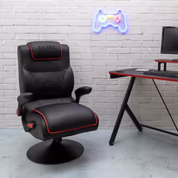 Altobuy - rayso - Fauteuil de Bureau Rabattable Noir et Rouge