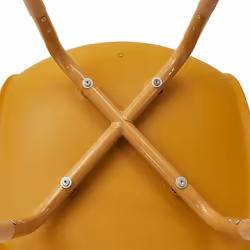 Fluk - Lot de 4 Chaises Polypropylène Jaune et Bois - Jaune - Vue supplémentaire 10