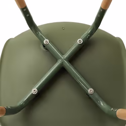 FLUK - Lot de 4 Chaises Polypropylène Vert et Bois - Vue supplémentaire 9