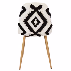 Wap - Lot de 4 Chaises Blanches et Noires Pieds Effet Bois - Blanc