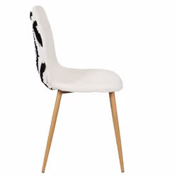 Wap - Lot de 4 Chaises Blanches et Noires Pieds Effet Bois - Blanc - Vue supplémentaire 6