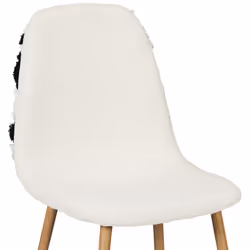 Wap - Lot de 4 Chaises Blanches et Noires Pieds Effet Bois - Blanc - Vue supplémentaire 9