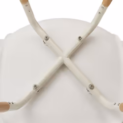 Fluk - Lot de 6 Chaises Polypropylène Blanc et Bois - Blanc - Vue supplémentaire 9