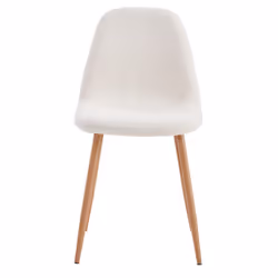 Fjard - Lot de 6 Chaises Blanches Tissu Bouclettes - Blanc - Vue supplémentaire 5