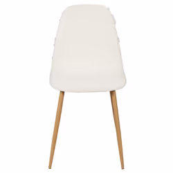 Wap - Lot de 6 Chaises Blanches et Noires Pieds Effet Bois - Blanc - Vue supplémentaire 7