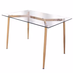Altobuy - verana - Ensemble Table en Verre + 4 Chaises pp Noir - Noir