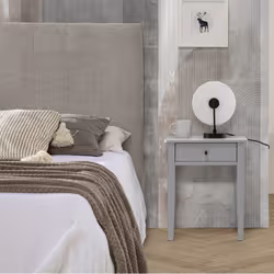 Altobuy 3663738595278 Table de nuit et table de chevet 1 tiroir(s) Gris