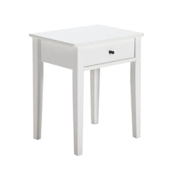 Altobuy - colina - Chevet 1 Tiroir mdf et Pin Coloris Blanc