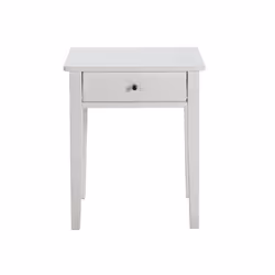 Altobuy - colina - Chevet 1 Tiroir mdf et Pin Coloris Blanc