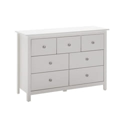 Altobuy - fred - Commode 7 Tiroirs Bois Massif Coloris Blanc - Blanc
