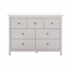 Altobuy - fred - Commode 7 Tiroirs Bois Massif Coloris Blanc - Blanc
