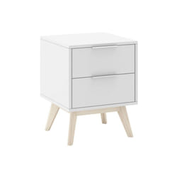 Altobuy 3663738595322 Table de nuit et table de chevet 2 tiroir(s) Blanc