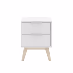 Altobuy 3663738595322 Table de nuit et table de chevet 2 tiroir(s) Blanc