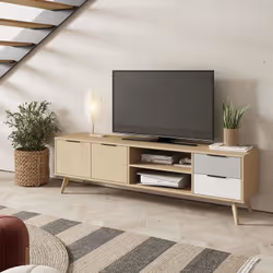 Altobuy 3663738595421 Support TV et centre de divertissement 2 tiroir(s)